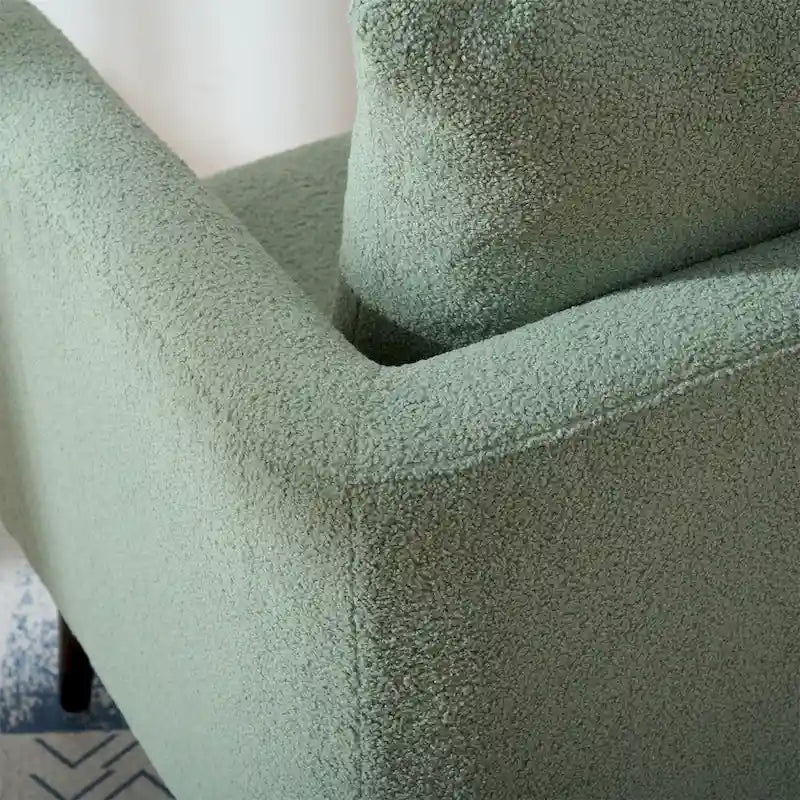 Green 26.77 Upholstered Arm Chair with Solid Wood Legs