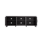 Black 70.08 TV Stand with Doors & Open Compartments for 60 TVs