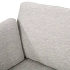 Modern 80.25 3-Seater Sofa with Flared Arms, Pillows, and Wood Legs