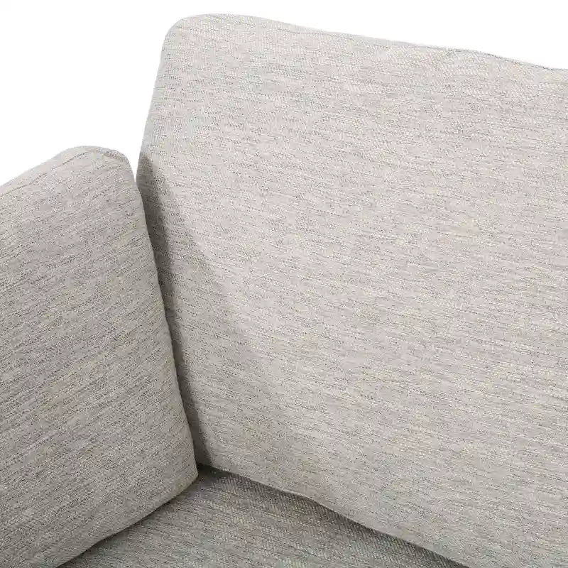 Modern 80.25 3-Seater Sofa with Flared Arms, Pillows, and Wood Legs