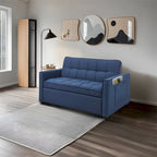 Stylish Pull-Out Sofa Bed w/Woven Polyester Fabric & Solid Wood Frame
