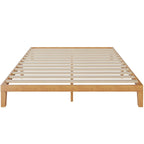 Queen Size Solid Wood Platform Bed with 1000lb Capacity & Storage