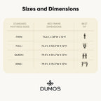 Queen Size Solid Wood Platform Bed with 1000lb Capacity & Storage