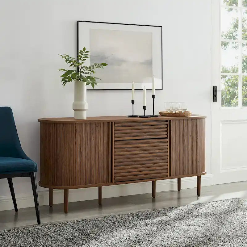 Harlan 67 Fluted Oval Sideboard Cabinet