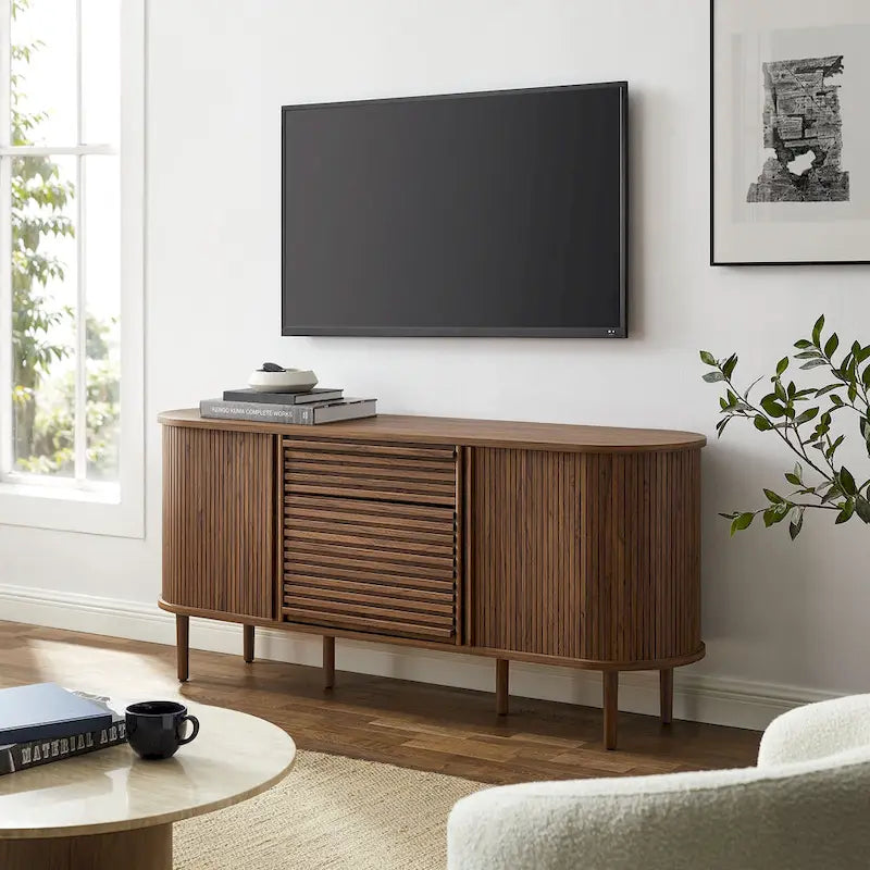 Harlan 67 Fluted Oval Sideboard Cabinet