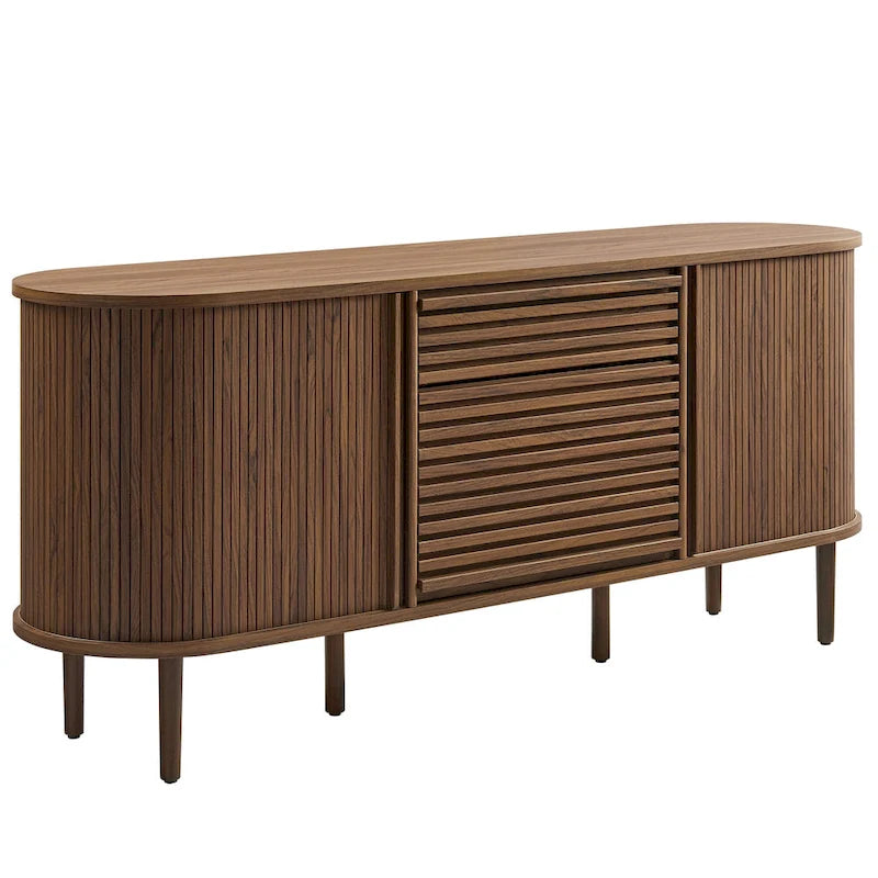 Harlan 67 Fluted Oval Sideboard Cabinet