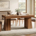 55-Inch Dining Table for 4-6, Rectangular Dining Room Table with Sturdy Legs