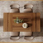 55-Inch Dining Table for 4-6, Rectangular Dining Room Table with Sturdy Legs