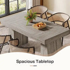 55-Inch Dining Table for 4-6, Rectangular Dining Room Table with Sturdy Legs