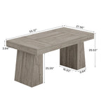 55-Inch Dining Table for 4-6, Rectangular Dining Room Table with Sturdy Legs