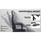 Gaming Chair, Ergonomic Computer Chair Height Adjustable Swivel Video Game Chair for Adults, 300lb Max