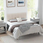 Full/Queen Size Headboard Linen Fabric Upholstered Button Tufted