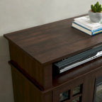 Espresso 58 Fireplace TV Stand with Open & Closed Storage for TVs Up to 65