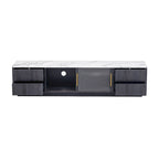 Black,White 62.9 TV Stand with 4 Drawers & Large Cabinet for TVs Up to 70