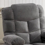 Grey Oversized Rocker Recliner with Heat & USB Charging