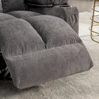 Grey Oversized Rocker Recliner with Heat & USB Charging