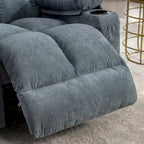 Grey Oversized Rocker Recliner with Heat & USB Charging
