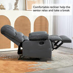 Brown Oversized Manual Recliner featuring 155 Recline, Easy Assembly, and Generous Design for Your Living Room