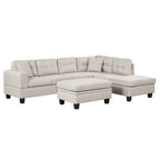 105 L-Shaped 7-Seater Modern Sofa with Storage Ottoman