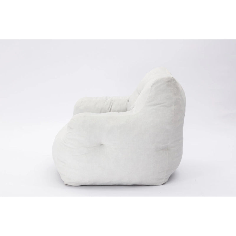 Soft Cotton Linen Fabric Bean Bag Chair Filled With Memory Sponge