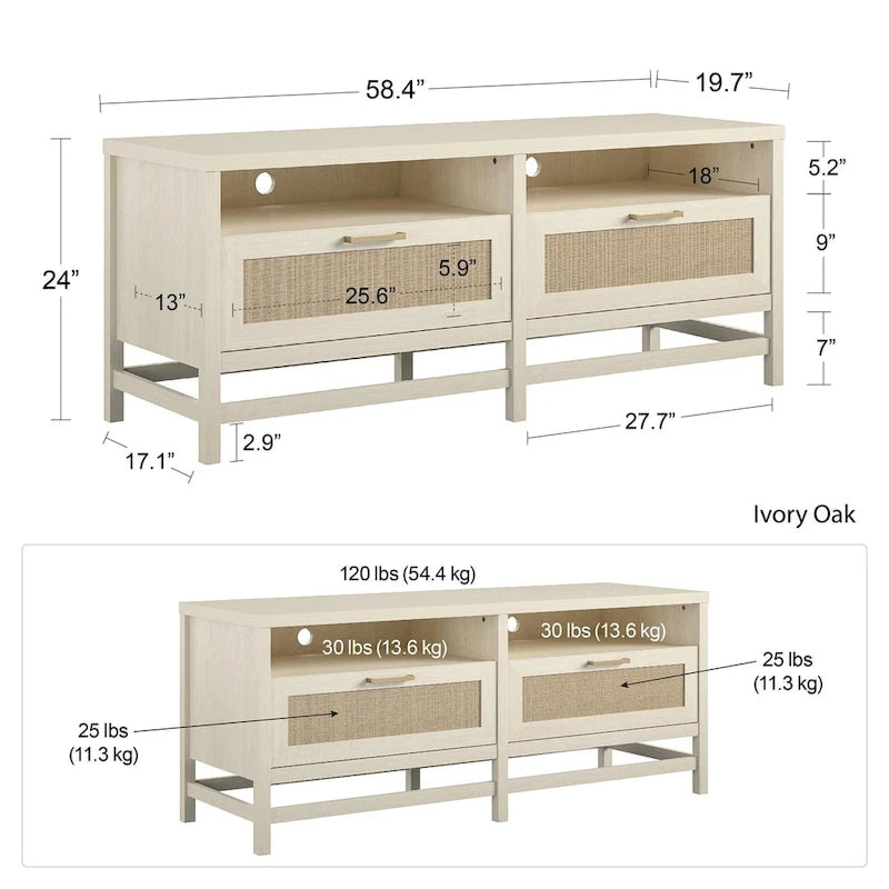 Avenue Greene Leeds TV Stand for TVs up to 60