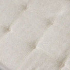 Tufted Linen Storage Bench