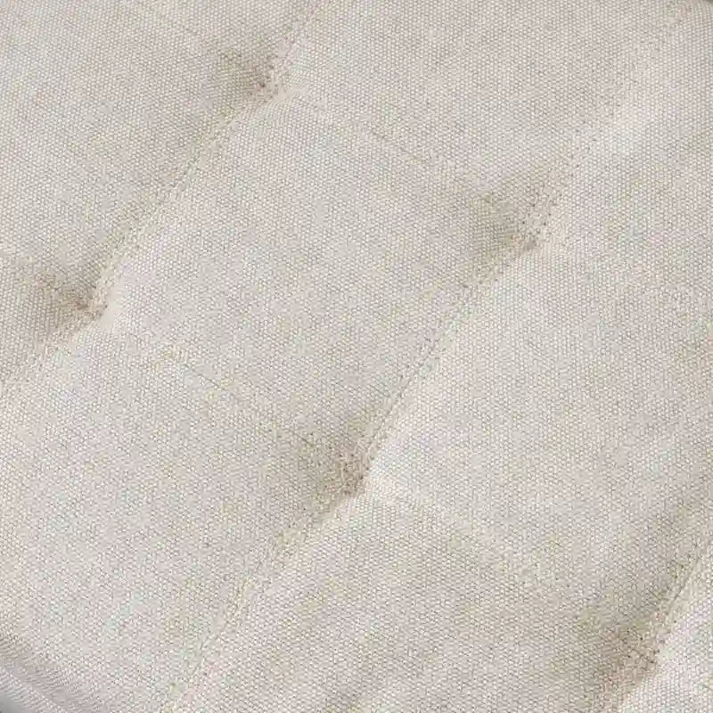 Tufted Linen Storage Bench