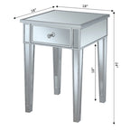 Gold Coast Mirrored 1 Drawer End Table