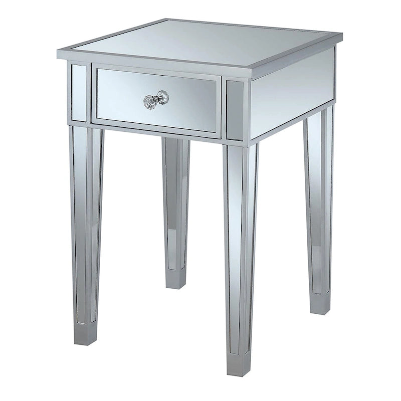 Gold Coast Mirrored 1 Drawer End Table