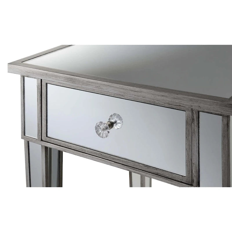 Gold Coast Mirrored 1 Drawer End Table