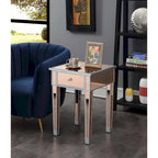 Gold Coast Mirrored 1 Drawer End Table
