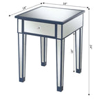 Gold Coast Mirrored 1 Drawer End Table