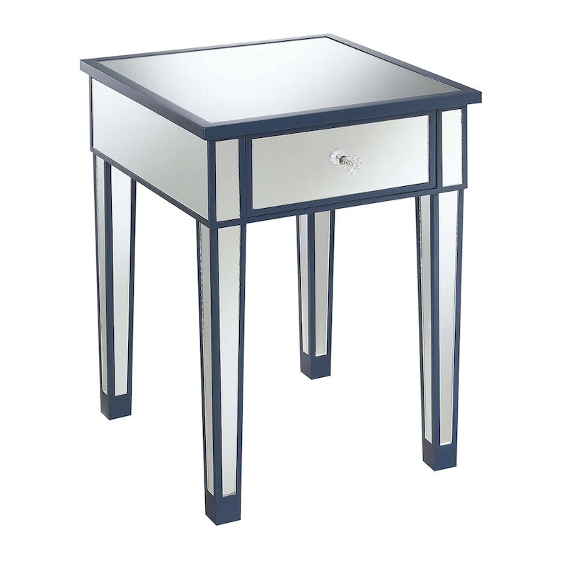 Gold Coast Mirrored 1 Drawer End Table