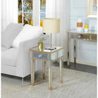 Gold Coast Mirrored 1 Drawer End Table