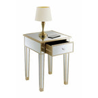Gold Coast Mirrored 1 Drawer End Table