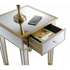 Gold Coast Mirrored 1 Drawer End Table