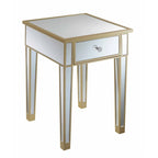 Gold Coast Mirrored 1 Drawer End Table