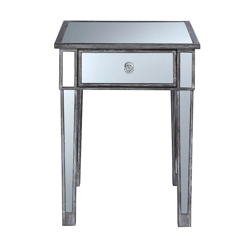 Gold Coast Mirrored 1 Drawer End Table