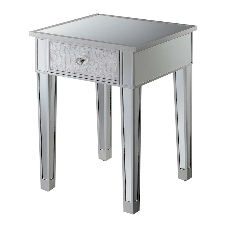 Gold Coast Mirrored 1 Drawer End Table