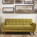 Grace Rainbeau Linen Upholstered Tufted Mid-century Sofa