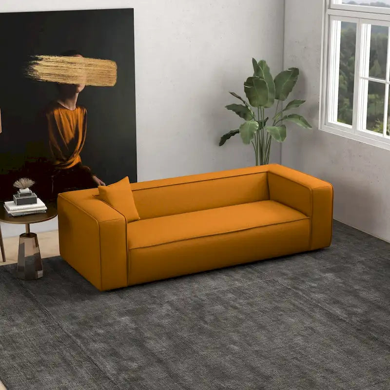 Belinda Mid Century Modern Furniture Style French Boucle Living Room Sofa