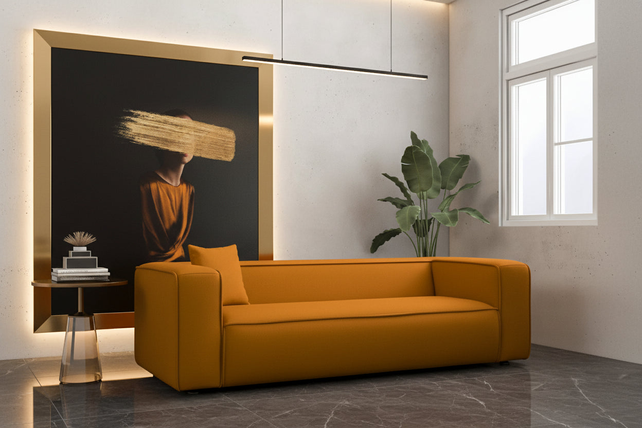 Belinda Mid Century Modern Furniture Style French Boucle Living Room Sofa