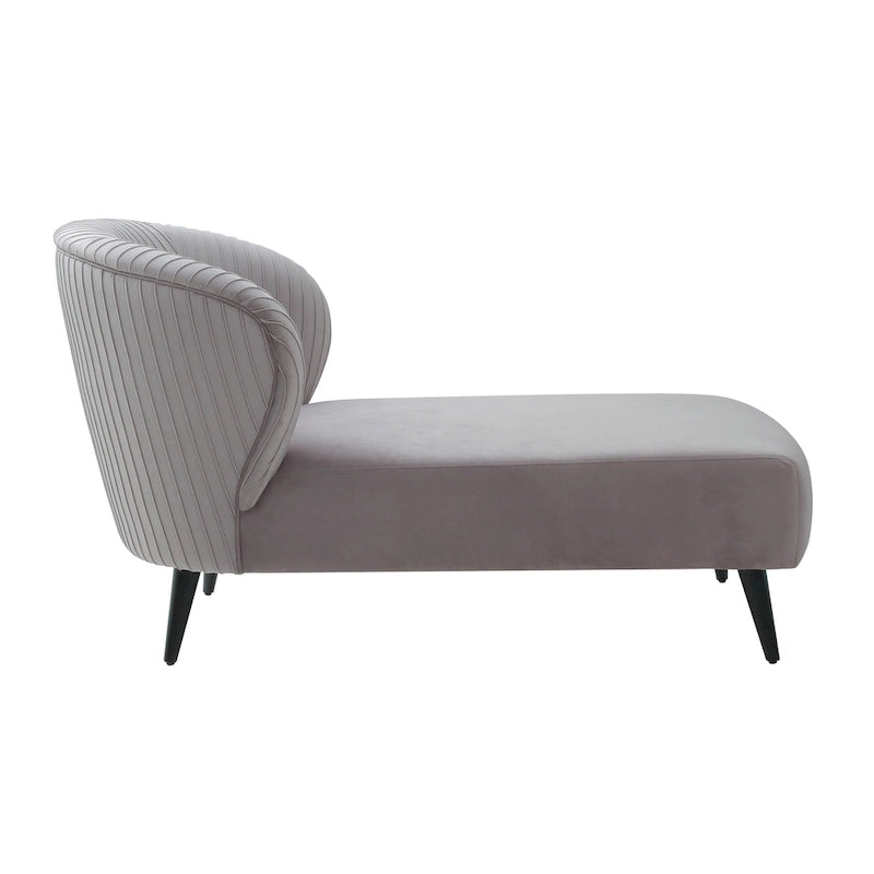Maliah Pleated Velvet Upholstered Chaise
