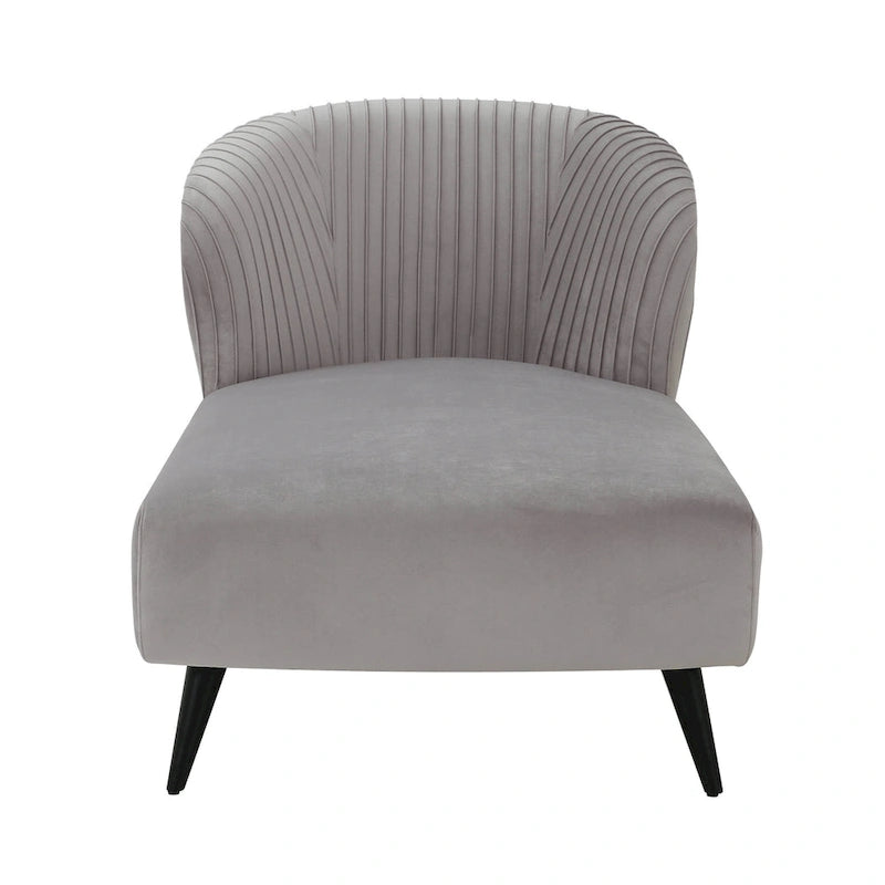 Maliah Pleated Velvet Upholstered Chaise