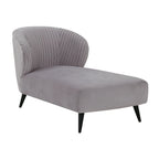 Maliah Pleated Velvet Upholstered Chaise