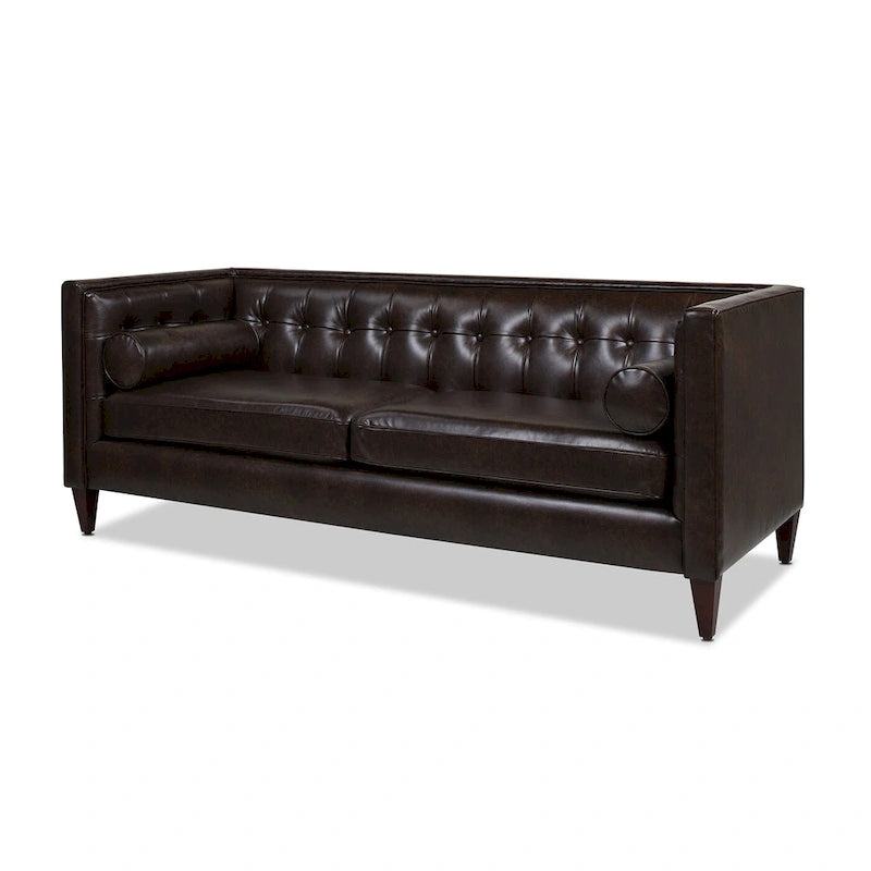 Jack 84 Modern Upholstered Tufted Tuxedo Sofa