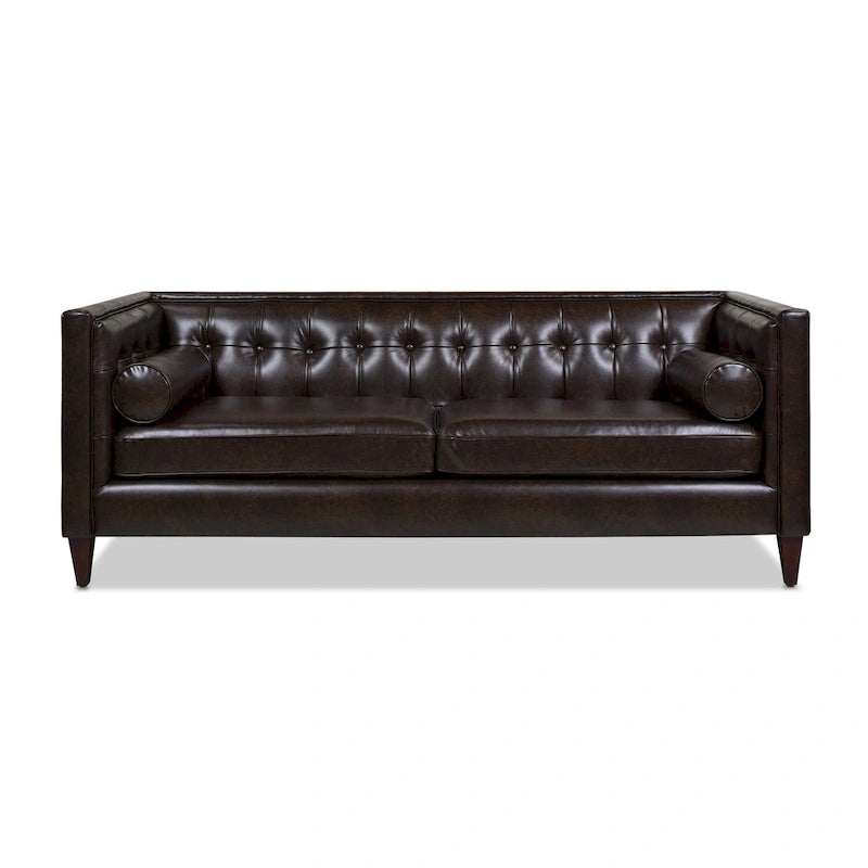 Jack 84 Modern Upholstered Tufted Tuxedo Sofa