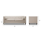 Jack 84 Modern Upholstered Tufted Tuxedo Sofa