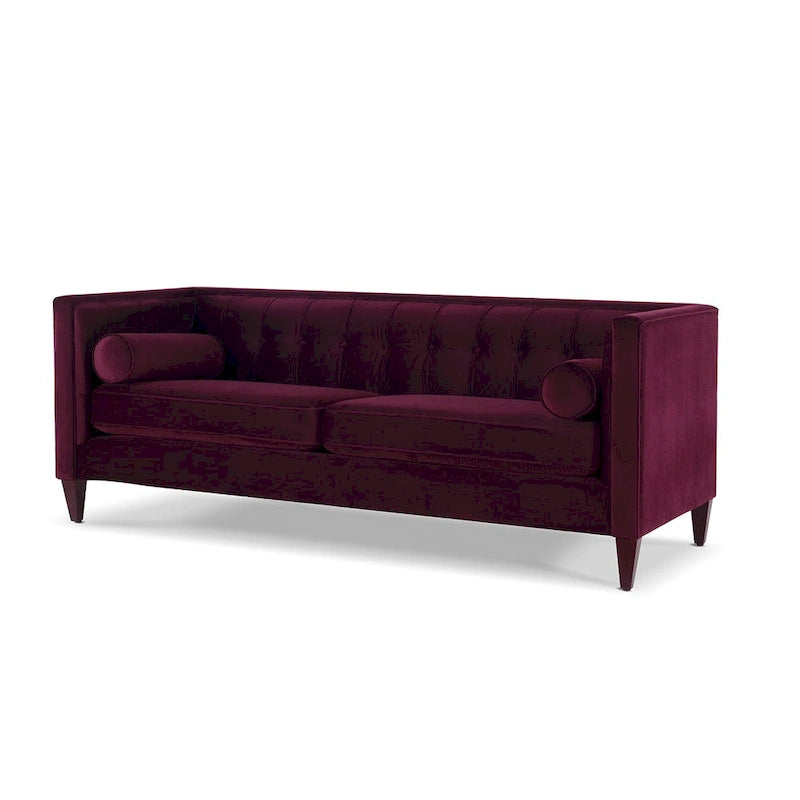 Jack 84 Modern Upholstered Tufted Tuxedo Sofa