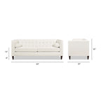 Jack 84 Modern Upholstered Tufted Tuxedo Sofa